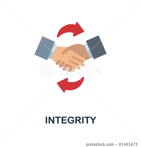 Integrity flat icon. Colored sign from personality collection. Creative Integrity icon illustration for web design, infographics and more Integrity flat icon. Colored sign from personality collection. Creative Integrity icon illustration for web design, infographics and more 81481673