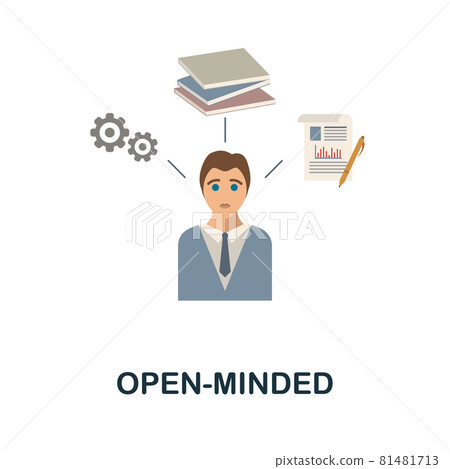Open-Minded flat icon. Colored sign from personality collection. Creative Open-Minded icon illustration for web design, infographics and more Open-Minded flat icon. Colored sign from personality collection. Creative Open-Minded icon illustration for web design, infographics and more 81481713