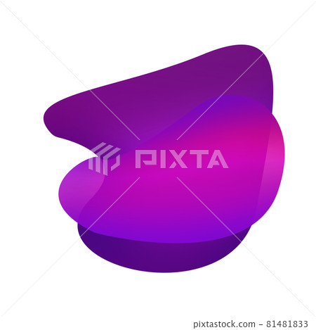 Colored abstract shapes in neon color isolated on Colored abstract shapes in neon color isolated on 81481833