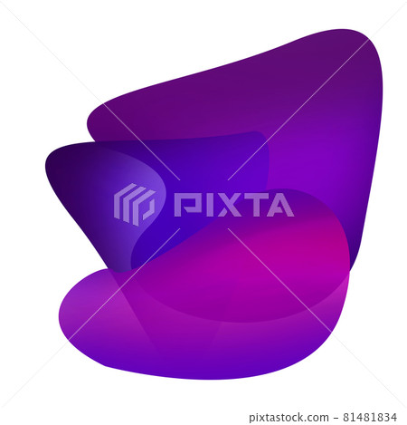 Colored abstract shapes in neon color isolated on Colored abstract shapes in neon color isolated on 81481834