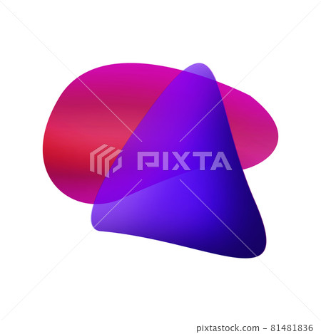 Colored abstract shapes in neon color isolated on Colored abstract shapes in neon color isolated on 81481836