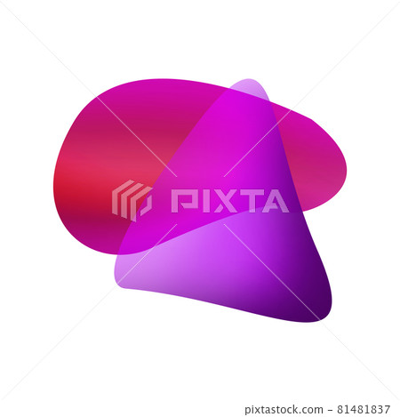 Colored abstract shapes in neon color isolated on Colored abstract shapes in neon color isolated on 81481837