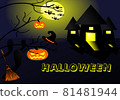 Halloween night background pattern 81481944