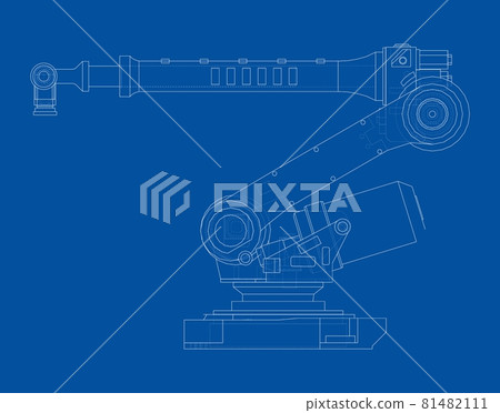 Industrial Robotic Arm. Vector 81482111