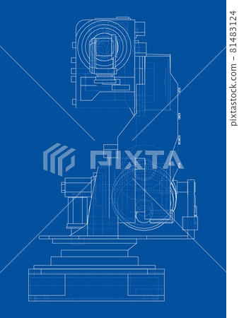 Industrial Robotic Arm. Vector Industrial Robotic Arm. Vector 81483124