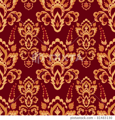 Floral wallpaper. Classic Baroque floral ornament. Seamless vintage pattern  81483130