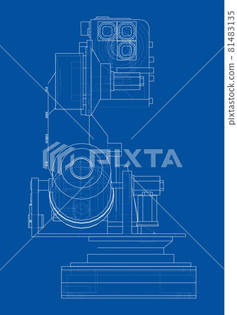 Industrial Robotic Arm. Vector 81483135