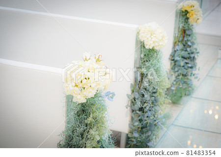 Image of white flowers on virgin road Image of white flowers on virgin road 81483354