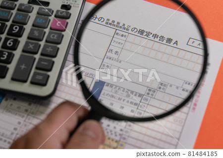 Income tax return loupe 81484185