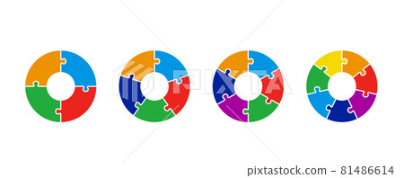拼圖圓形圖表圖標 拼圖圓形圖表圖標 81486614