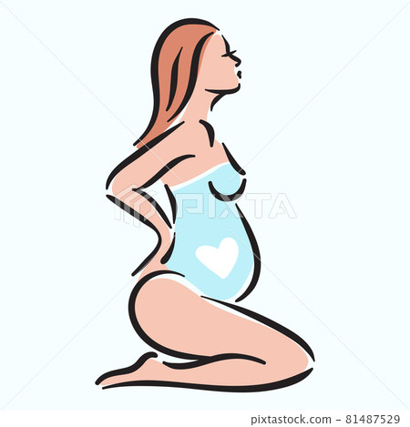 Fertillity pregnancy mother woman with belly illustration Fertillity pregnancy mother woman with belly illustration 81487529