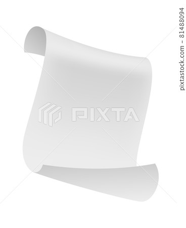 Paper sheets. Falling sheet down with curved corners. Clean blank white paper, scattered empty note, office document in air mockup, office stationery vector realistic isolated illustration 81488094