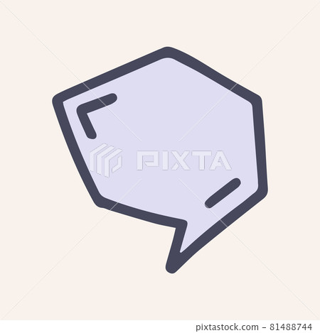 speech bubble color vector doodle simple icon - Stock Illustration ...