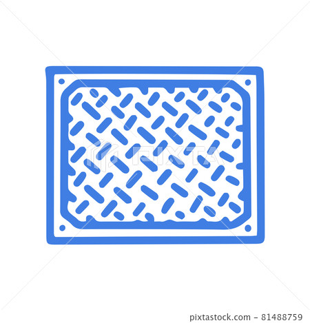 Iron ventilation grill line vector doodle... - Stock Illustration ...