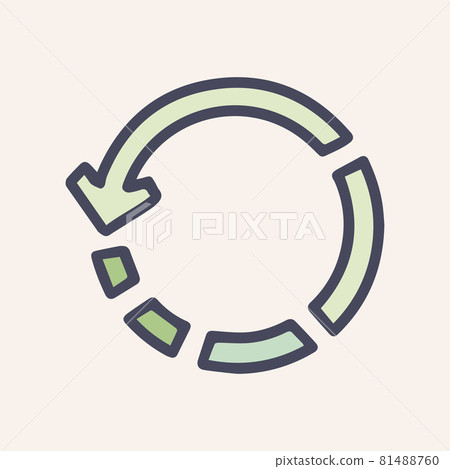 Circle loading color vector doodle simple icon 81488760