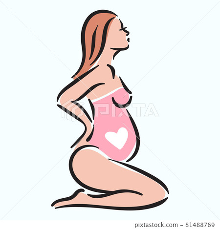 Fertillity pregnancy mother woman with belly illustration Fertillity pregnancy mother woman with belly illustration 81488769