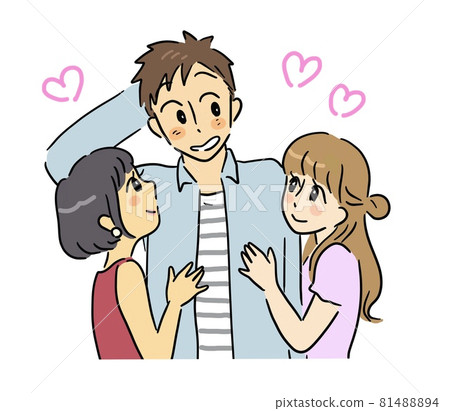 A man who is popular with beautiful women 81488894