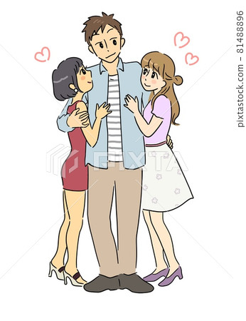 A man who is popular with beautiful women A man who is popular with beautiful women 81488896