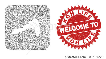 Welcome Watermark Seal and Koh Lipe Map Motion Inverted Mosaic Welcome Watermark Seal and Koh Lipe Map Motion Inverted Mosaic 81489220