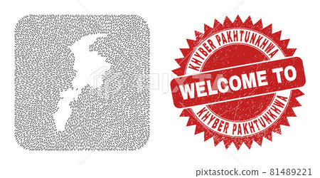 Welcome Watermark Seal and Khyber Pakhtunkhwa Province Map Arrow Inverted Mosaic Welcome Watermark Seal and Khyber Pakhtunkhwa Province Map Arrow Inverted Mosaic 81489221