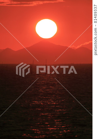Omuta City, Ariake Sea, dusk, Omuta City, Ariake Sea, dusk, 81489337