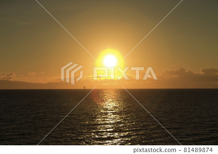 大牟田市，有明海，黃昏， 81489874