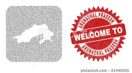 Welcome Watermark Badge and Arunachal Pradesh State Map Direction Inverted Mosaic Welcome Watermark Badge and Arunachal Pradesh State Map Direction Inverted Mosaic 81490000