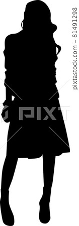 女性時裝模特剪影 1 女性時裝模特剪影 1 81491298