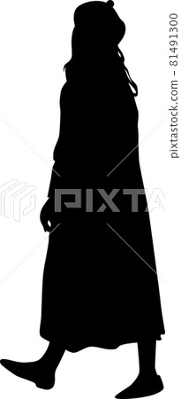 女模特剪影 D 女模特剪影 D 81491300