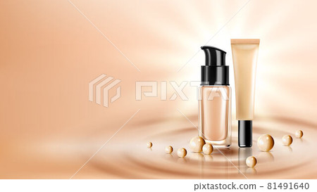 Facial Skincare Cream Cosmetic Copy Space Vector 81491640