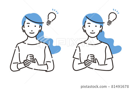 A woman who is convinced by a person A woman who is convinced by a person 81491678