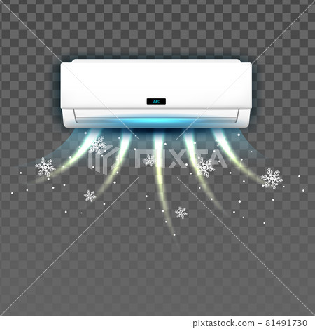 Air Condition System Blowing With Cold Vector Air Condition System Blowing With Cold Vector 81491730