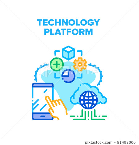 Technology Platform Vector Concept Illustration 81492006