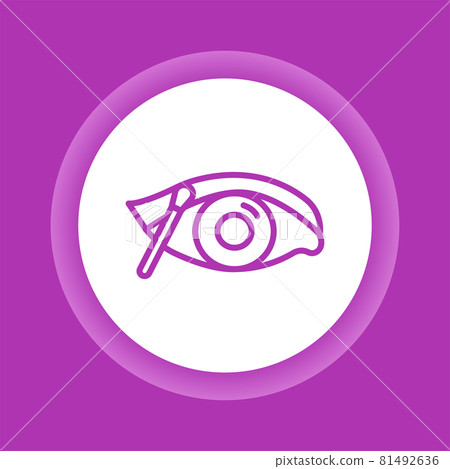 Make up eye color button icon. Professional visage. Make up eye color button icon. Professional visage. 81492636