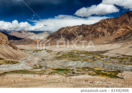 Kardung village in Himalayas 81492906
