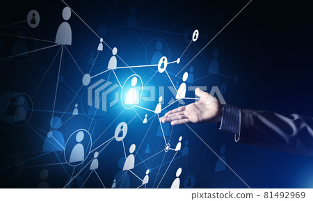 Presenting modern wireless technologies as means of communucation and networking on dark background Presenting modern wireless technologies as means of communucation and networking on dark background 81492969