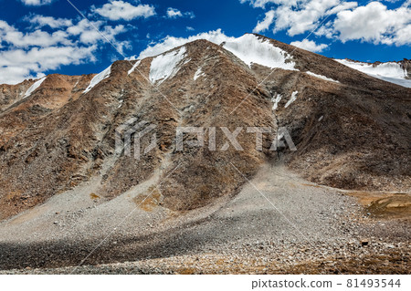 View of Himalayas near Kardung La pass. Ladakh, India View of Himalayas near Kardung La pass. Ladakh, India 81493544