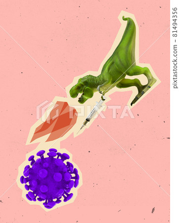 Destroying coronavirus illness problem. Health safety concept 81494356