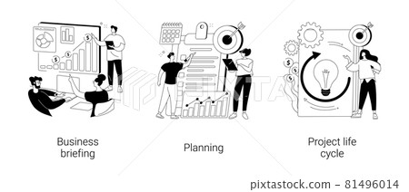 Project management abstract concept vector illustrations. Project management abstract concept vector illustrations. 81496014