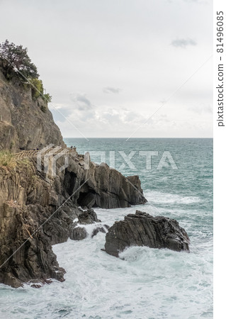 Landscape view of sea, Cinque Terre in Italy. Landscape view of sea, Cinque Terre in Italy. 81496085