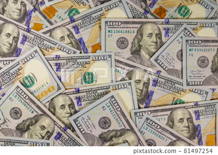 Background of american one hundred dollar bills Background of american one hundred dollar bills 81497254