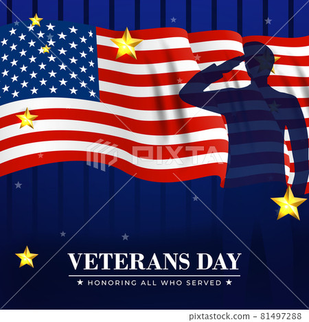 USA Veterans Day Poster. Vector Illustration. EPS10 81497288