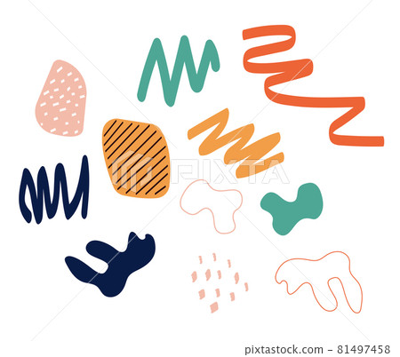 Abstract simple shape collection set. Vector illustration 81497458