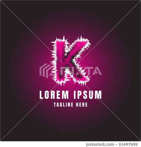 letter fluffy fur alpabeth logo vector image 81497699