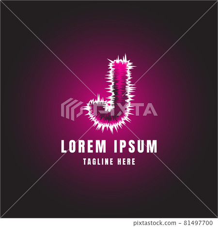 letter fluffy fur alpabeth logo vector image 81497700