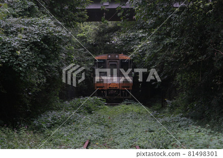Noto Railway, a scrapped vehicle left between Fujinami and Hanami Noto Railway, a scrapped vehicle left between Fujinami and Hanami 81498301