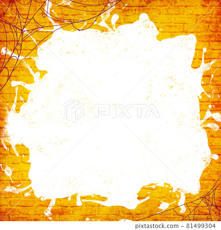 Orange brick texture and white paint frame - Stock Illustration ...