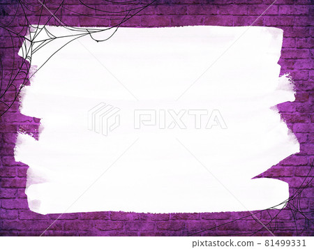 Purple brick texture and white paint frame Purple brick texture and white paint frame 81499331