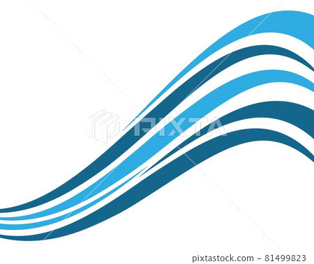 Water wave vector icon 81499823