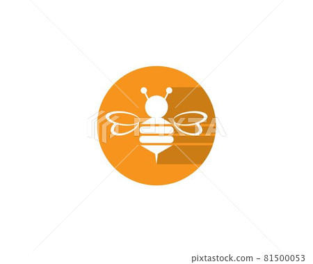Bee logo vector icon Bee logo vector icon 81500053